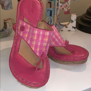 Born Hot Pink Thong Espadrilles